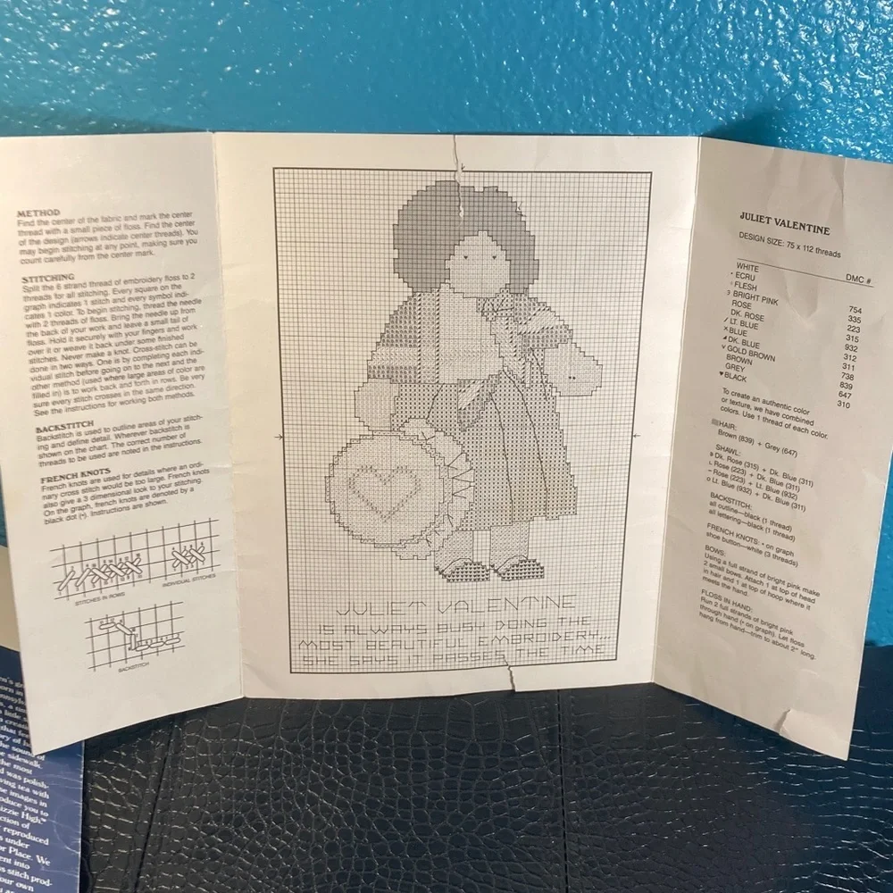5for$10: 2 Vintage Lizzie High Cross Stitch Pattern ONLY Sara + Juliet Valentine